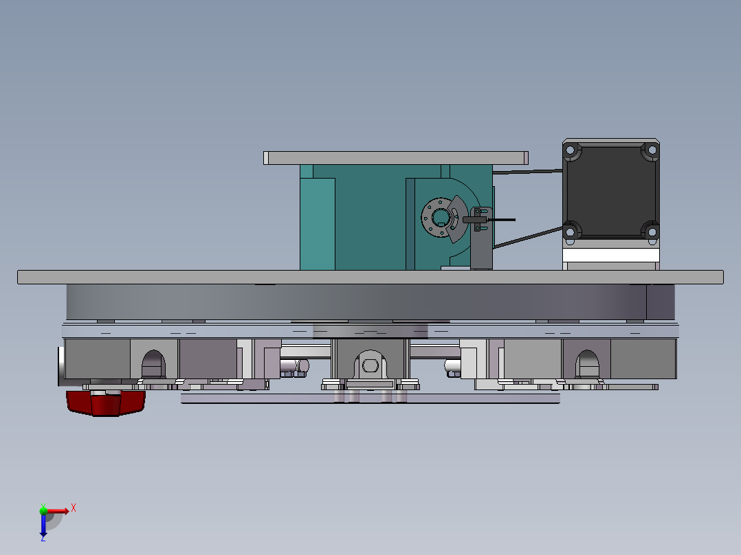 分割器旋转自动夹紧装置sw16可编辑俯视图