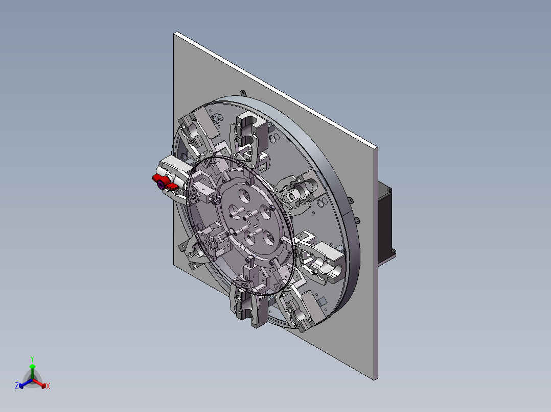 分割器旋转自动夹紧装置sw16可编辑正等轴测图
