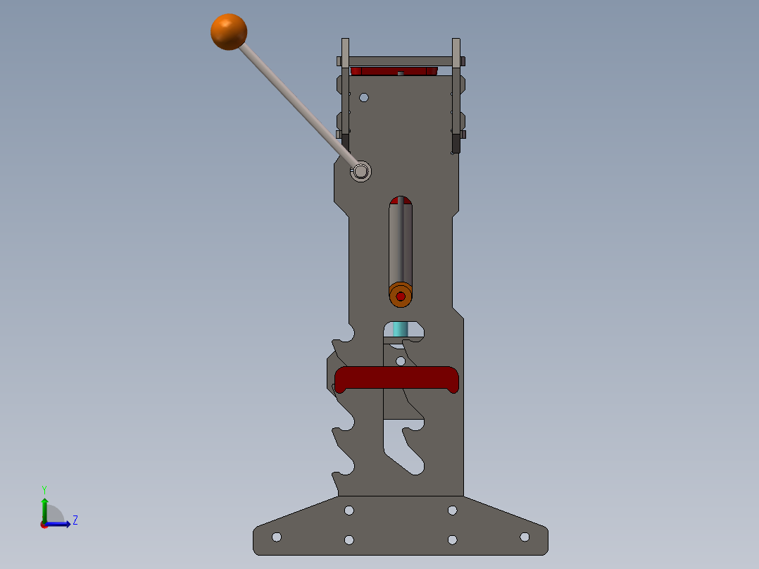 手动液压压力机设备左视图