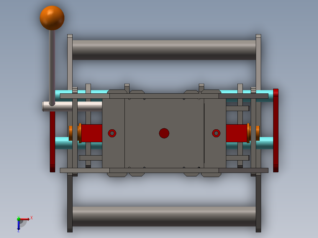手动液压压力机设备俯视图