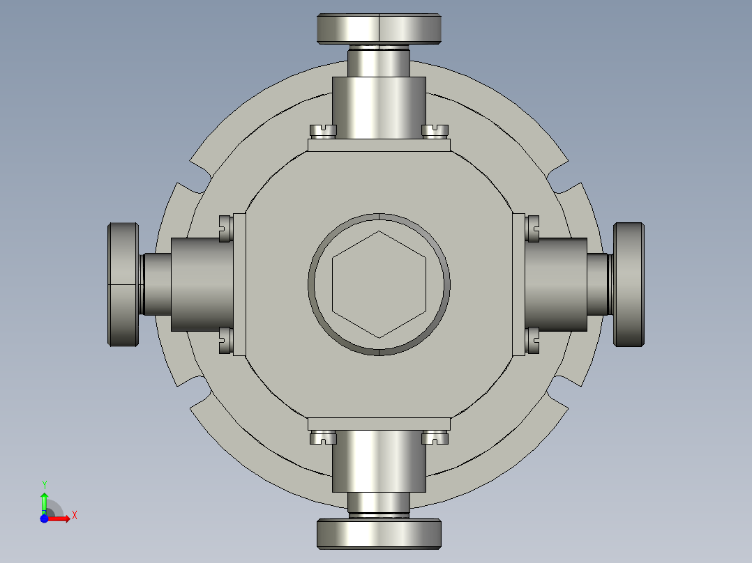 八角形真空室前视图
