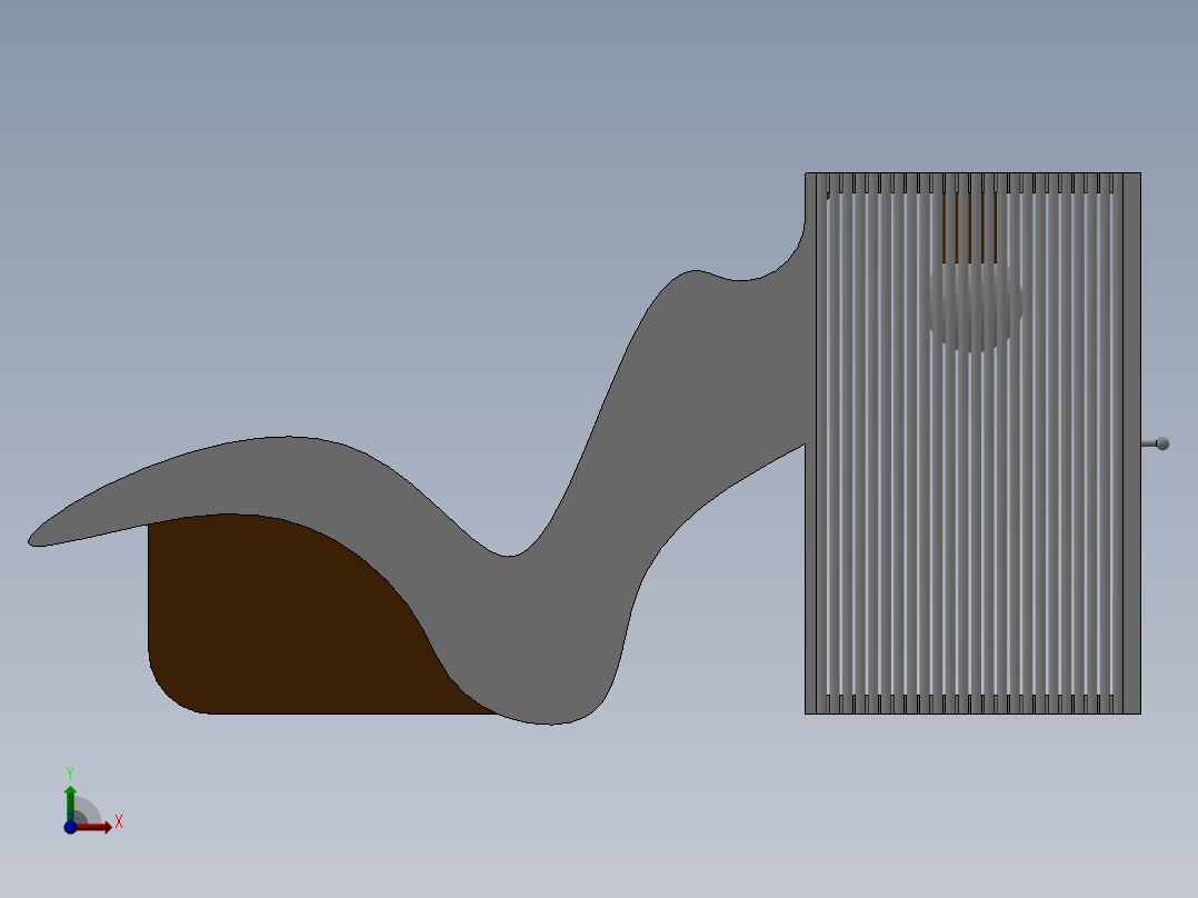 solidworks实木躺椅前视图