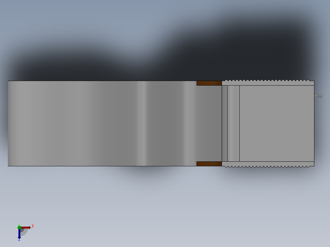 solidworks实木躺椅俯视图
