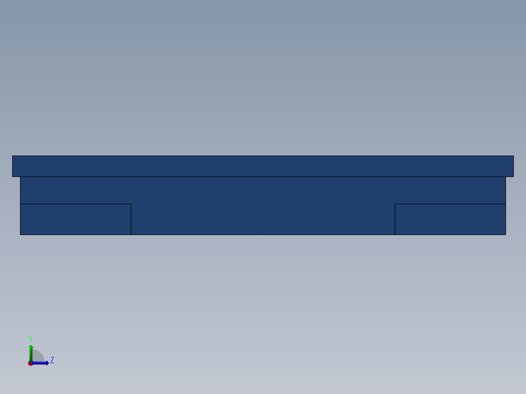 测功机底板设计左视图