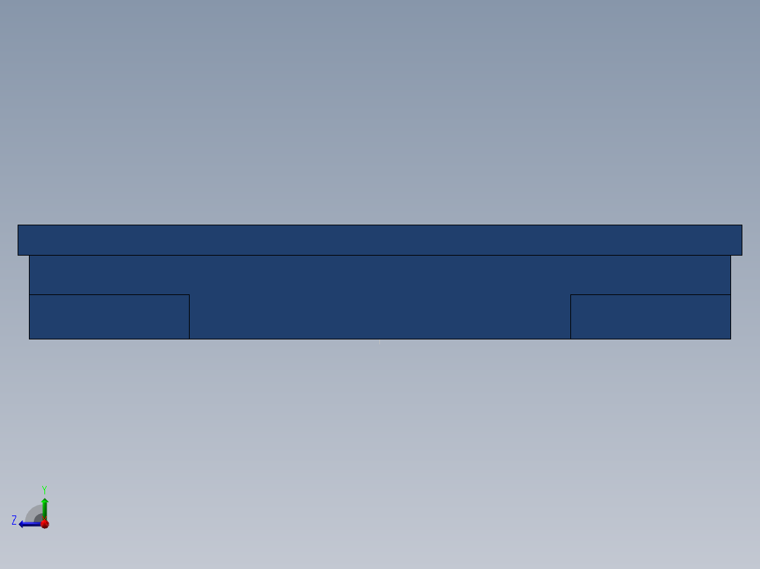 测功机底板设计右视图