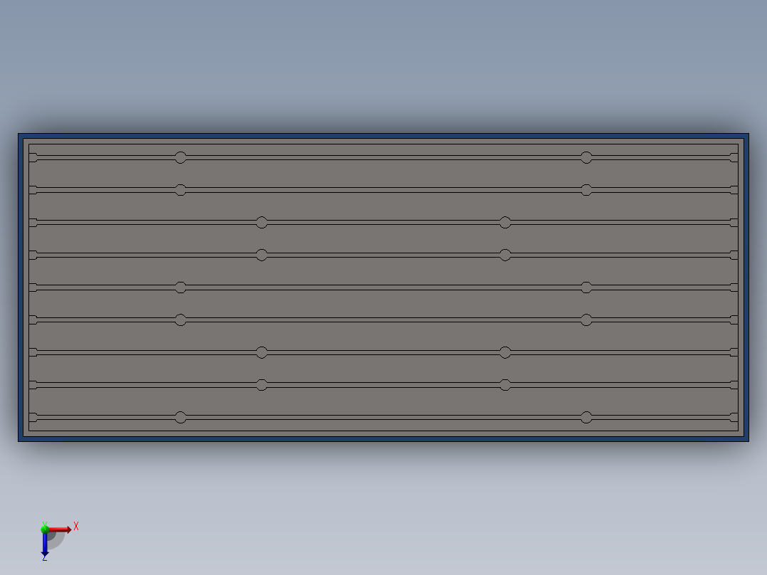 测功机底板设计俯视图