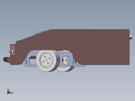 仓储物流AGV自动引导运输小车3D图纸前视缩略图