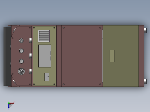 仓储物流AGV自动引导运输小车3D图纸俯视缩略图