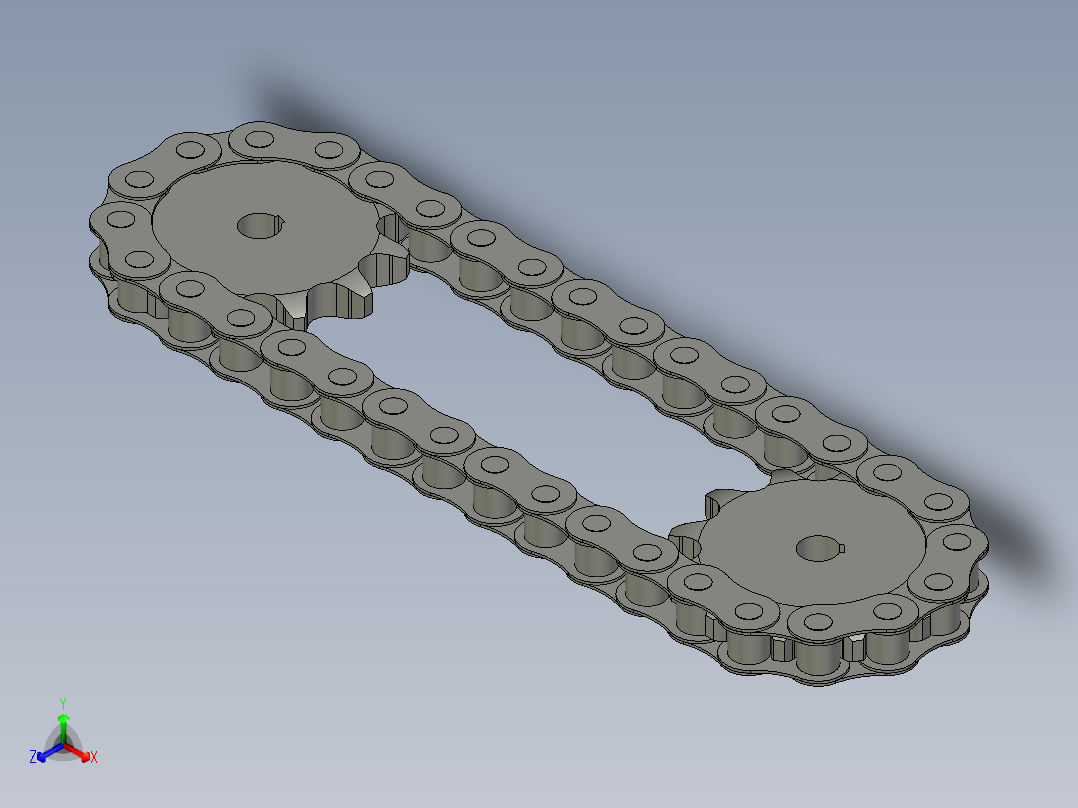 链轮链条传动结构3d图纸 CAXA实体设计 链轮链条传传动仿真3d模型
