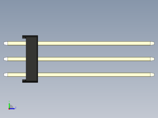 彩色公头100mil（2.54mm）系列-DS1021_black_3x23p_100mil_Type19_rev1.0左视缩略图