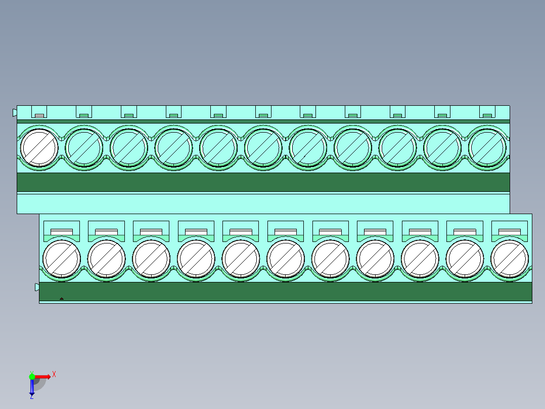 DEGSON DG636 系列 6.357.629.52mm 接线端子-DG636A-6.35-22P-14-00AH俯视图