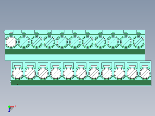 DEGSON DG636 系列 6.357.629.52mm 接线端子-DG636A-6.35-22P-14-00AH俯视缩略图