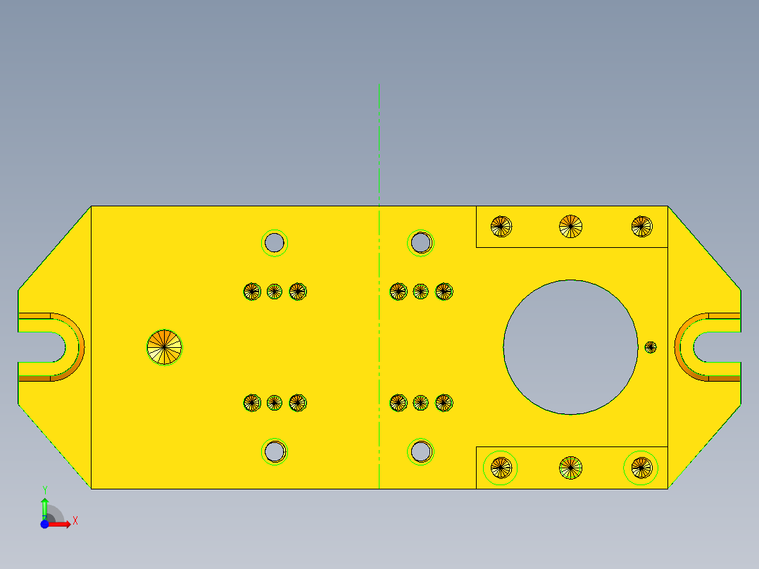 尾接杆钻模夹具前视图