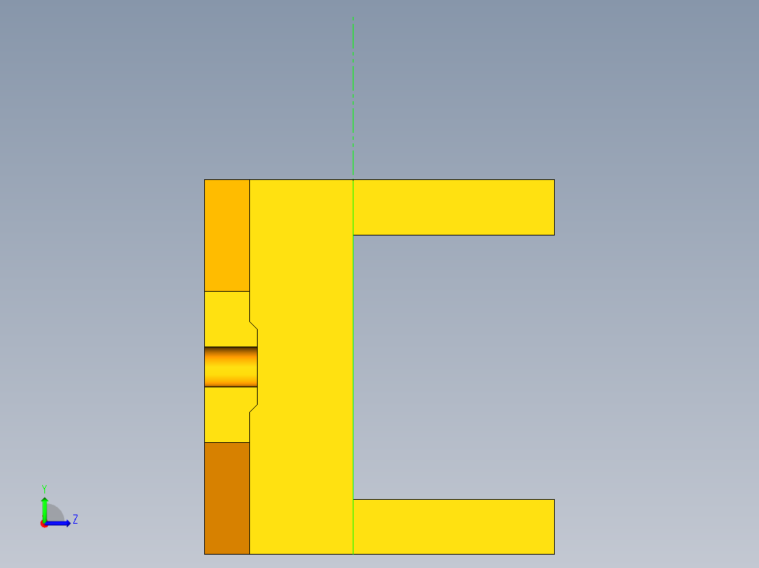 尾接杆钻模夹具左视图