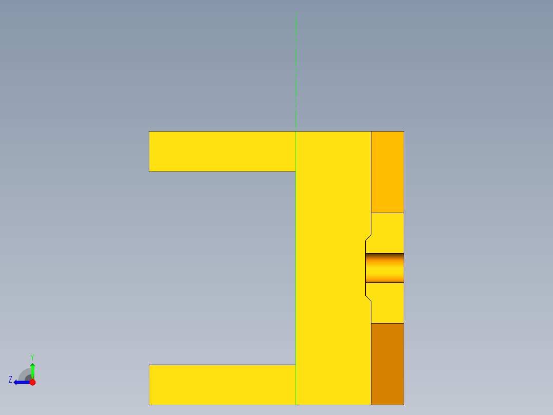 尾接杆钻模夹具右视图