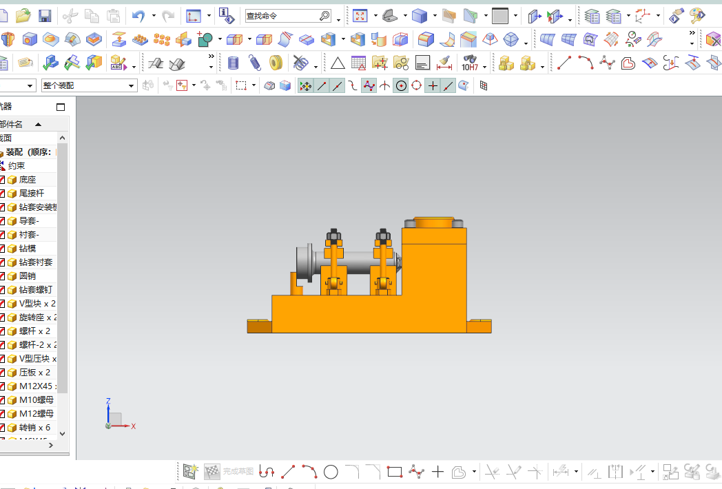 尾接杆钻模夹具