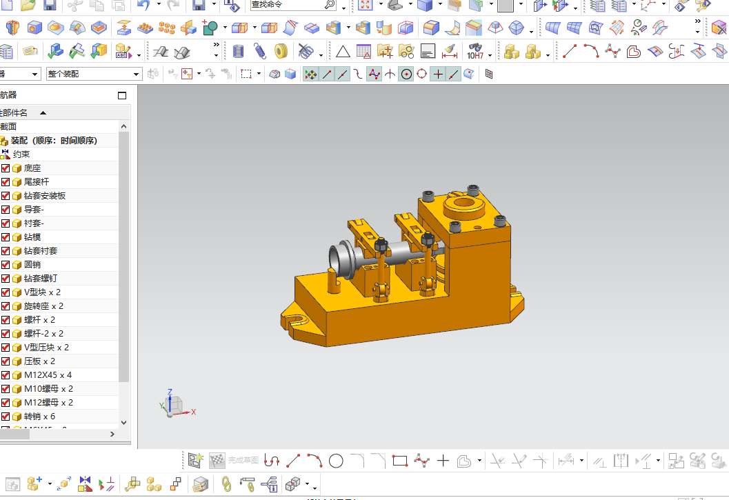 尾接杆钻模夹具