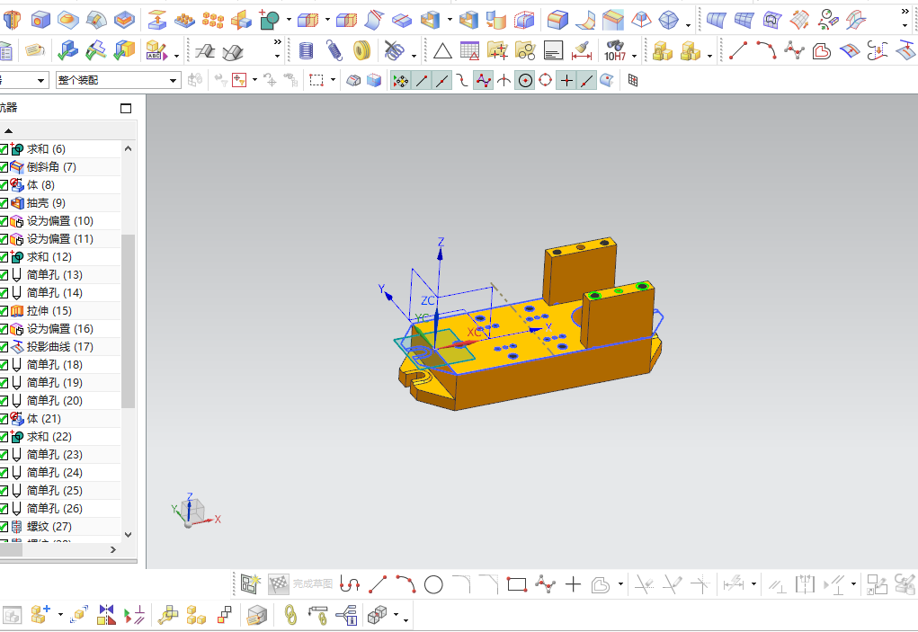 尾接杆钻模夹具