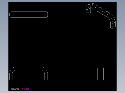 取手(鋁合金)MF-2D多系列多零件图纸模型