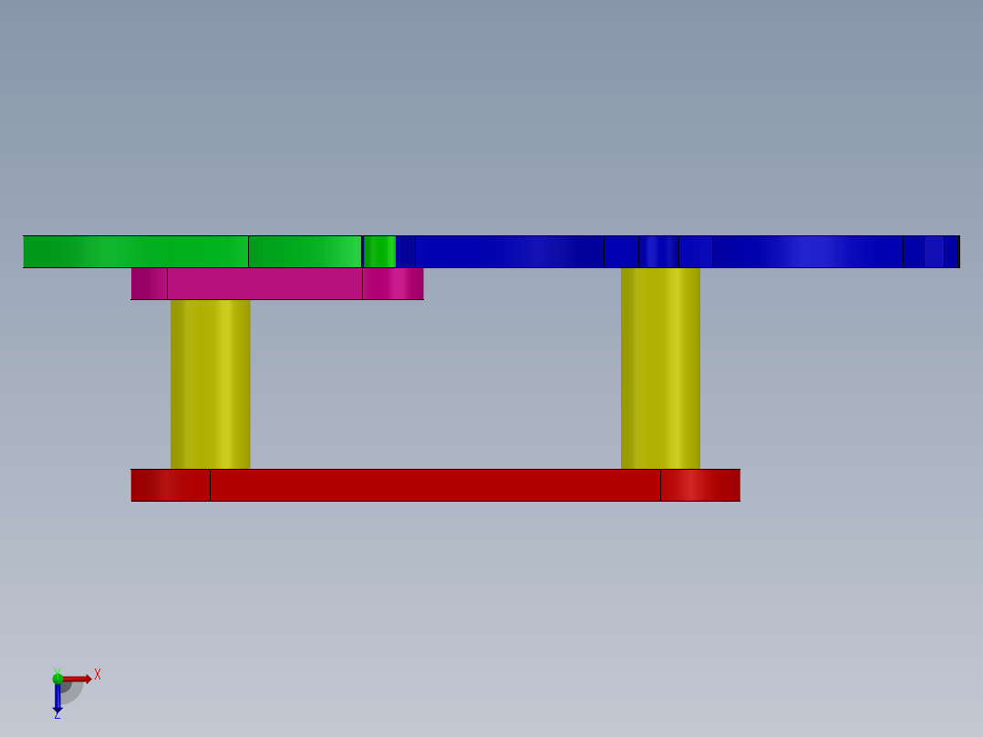 日内瓦驱动机构（间歇运动机构）俯视图