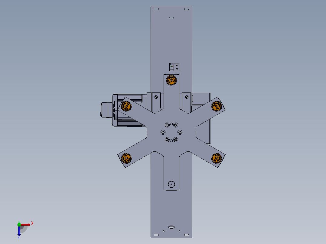自动打磨摆盘机俯视图
