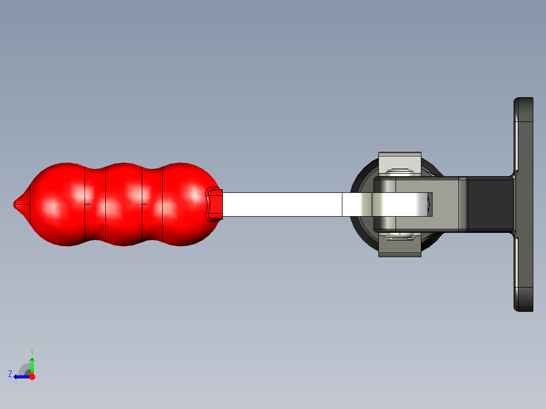推拉式夾鉗SSP(J)-3D多系列多零件图纸模型右视图