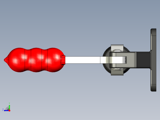 推拉式夾鉗SSP(J)-3D多系列多零件图纸模型右视缩略图