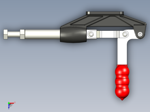 推拉式夾鉗SSP(J)-3D多系列多零件图纸模型俯视缩略图