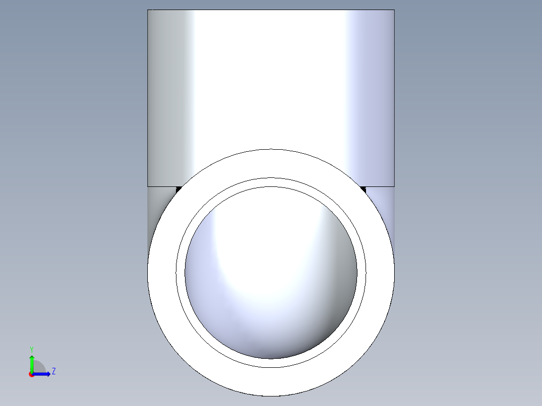 CPVC管件05-Sch80_90Elbow_SxS_9806-010 _1in左视图