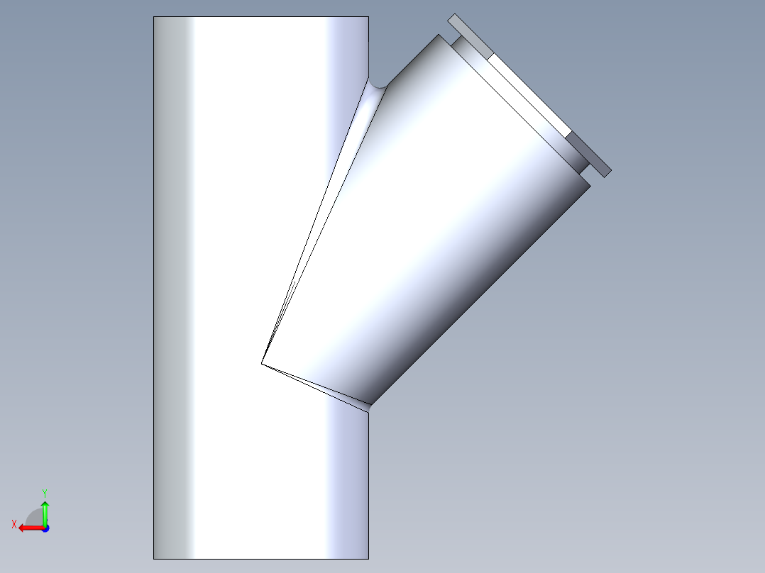 CPVC管件34-Sch80_45_Reducing_Wye_SxSxS_9870-338FB_3in x 2in后视图