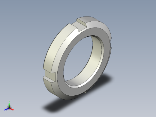 锁紧螺母正等轴测缩略图