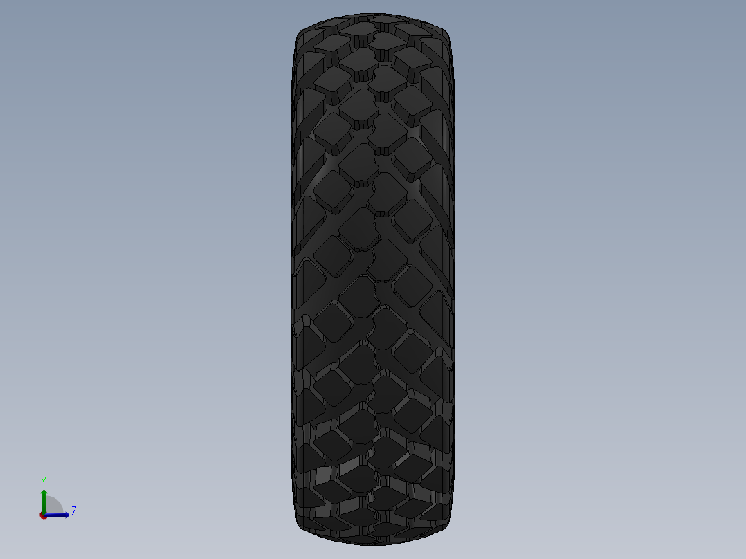 ZIL-157轮毂轮胎模型3D图纸 Solidworks设计左视图