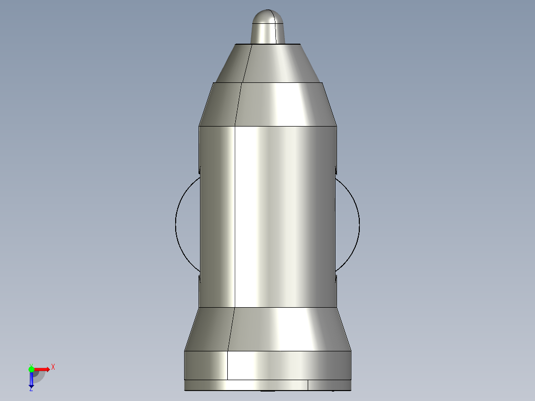 Usb车载充电器俯视图