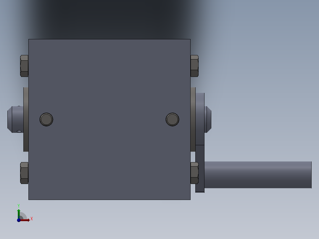绞车 卷扬机 (1)前视图