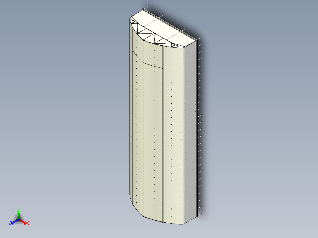 温室结构正等轴测图