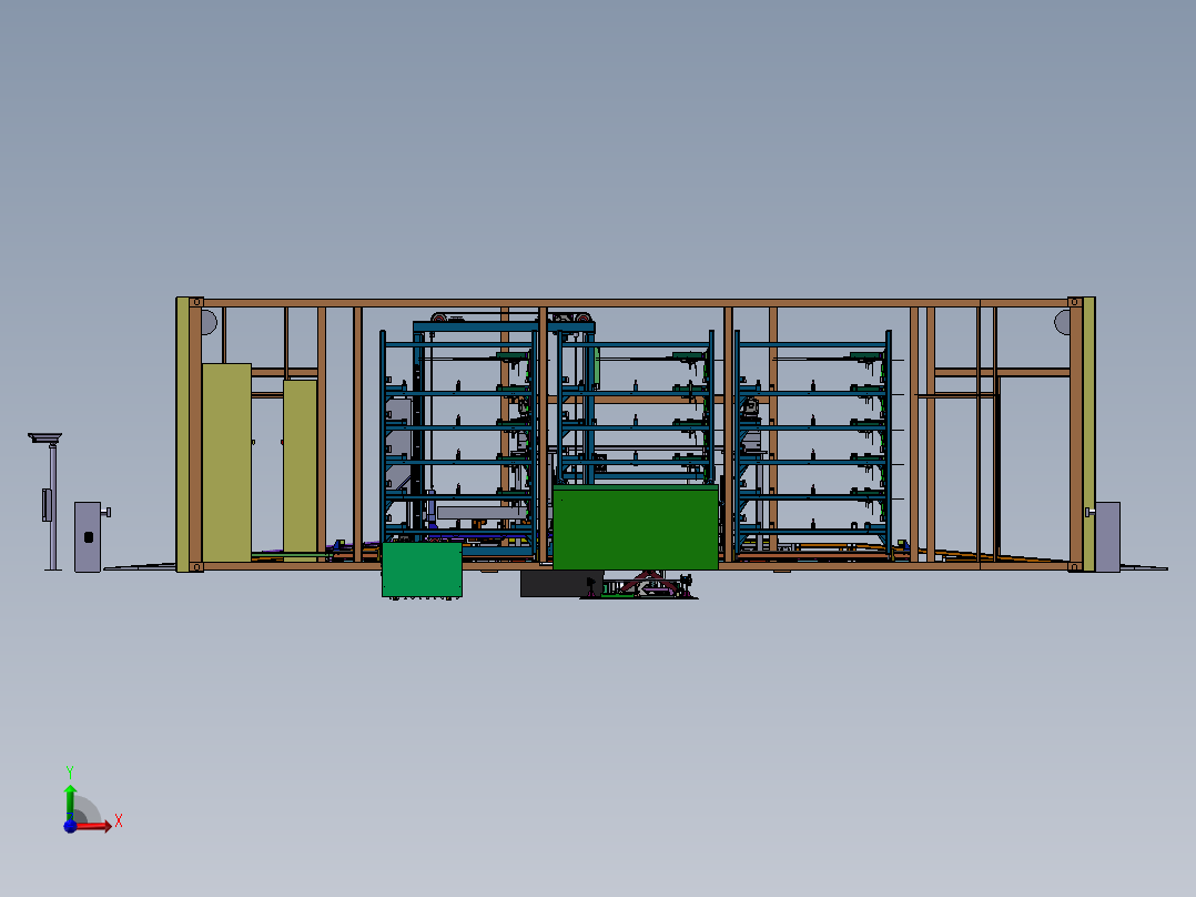 新能源汽车换电站总装前视图