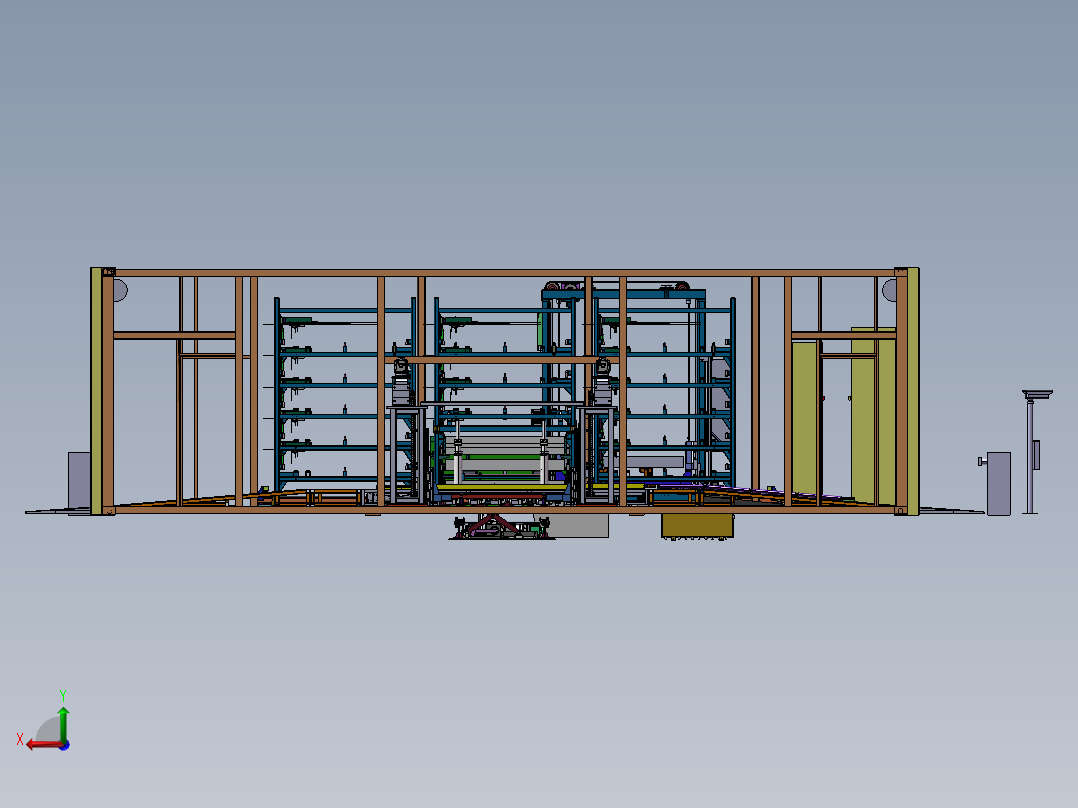新能源汽车换电站总装后视图