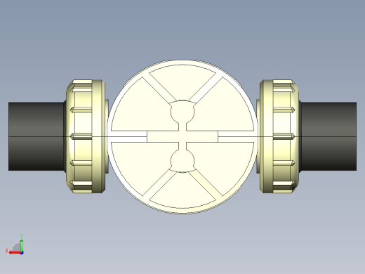 +GF+PE-阀门ecoFIT-聚乙烯工业-公制3D模型STP格式后视缩略图