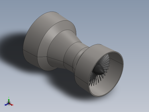 喷气涡轮叶片及外壳---模型格式为 stp正等轴测缩略图