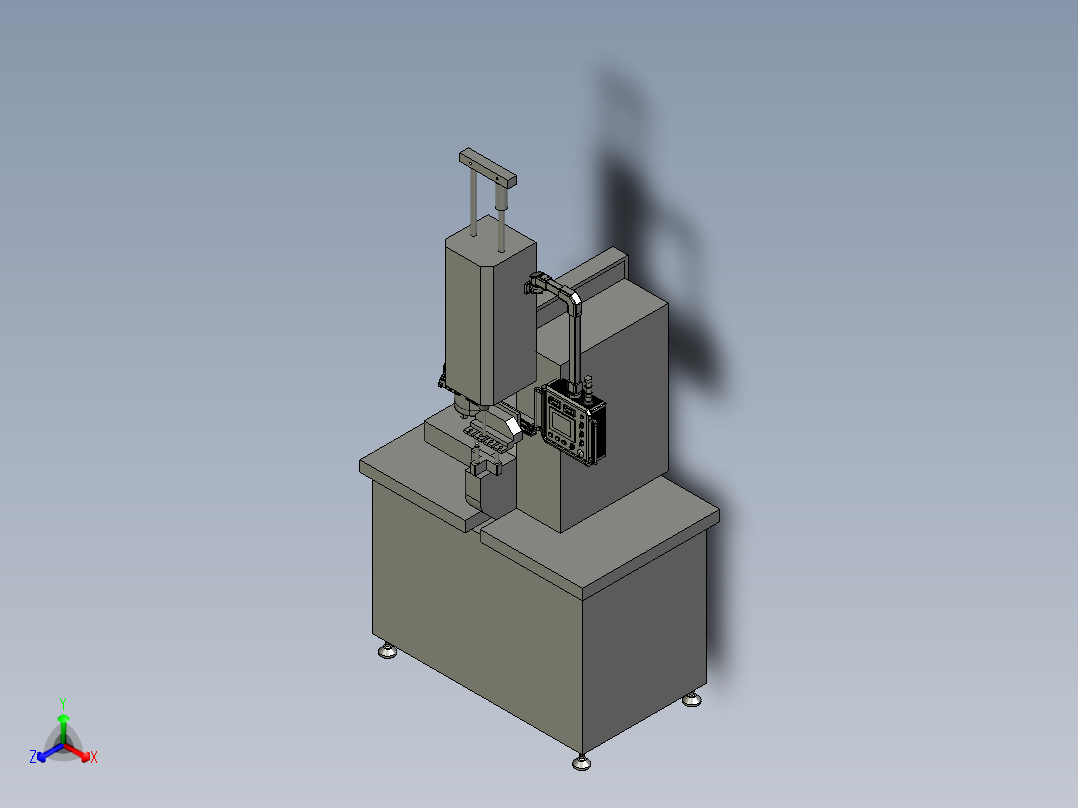 数控压铆机正等轴测图