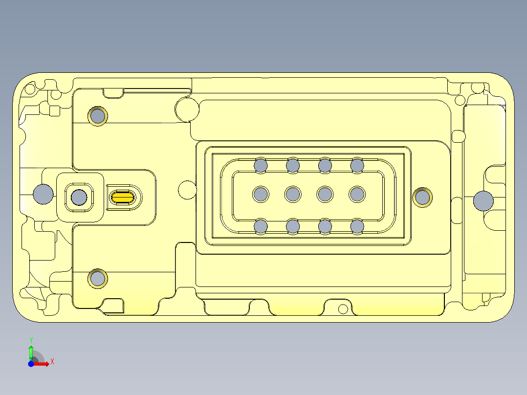 X1-damo-kuaihuan-笔记本CNC工装夹具三维模型201450309前视图