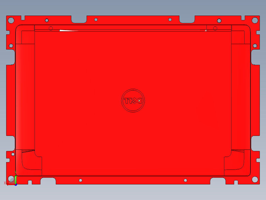 BAZ80-A笔记本CNC工装夹具三维模型-CNC4后视图