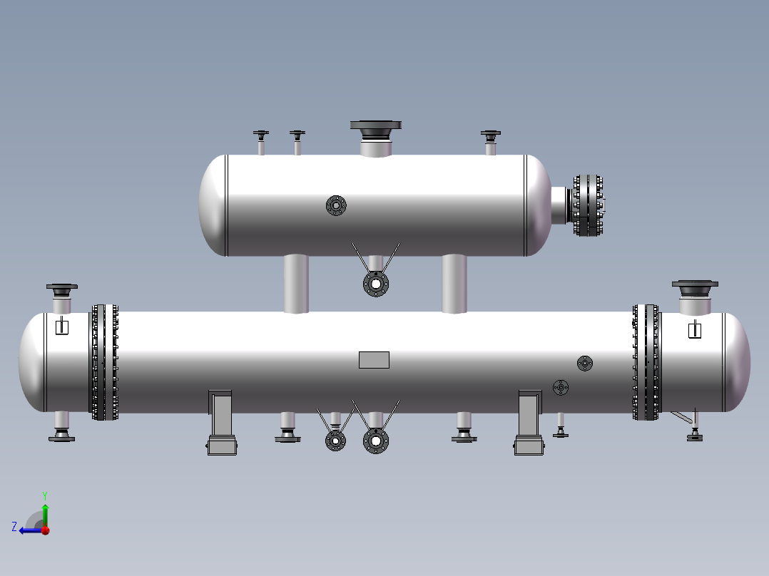 汽提塔冷凝器sw18可编辑右视图