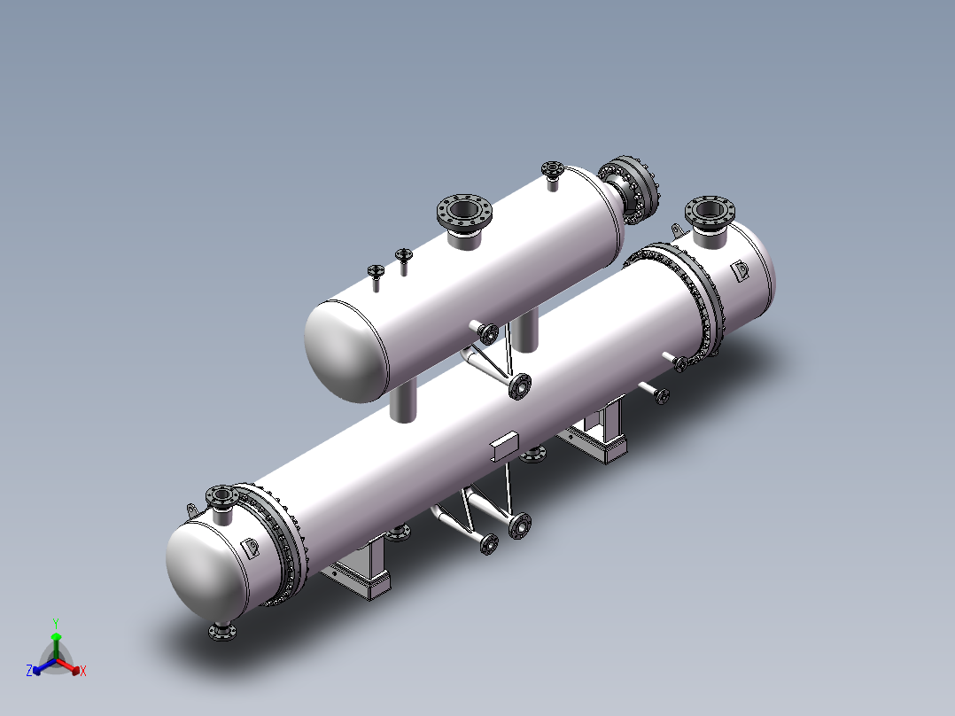 汽提塔冷凝器sw18可编辑正等轴测图