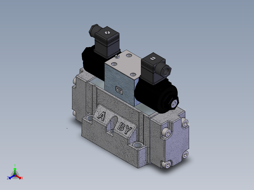 YUKEN EUROPE LTD-DSHG 04 2B3 D24液压元件正等轴测图