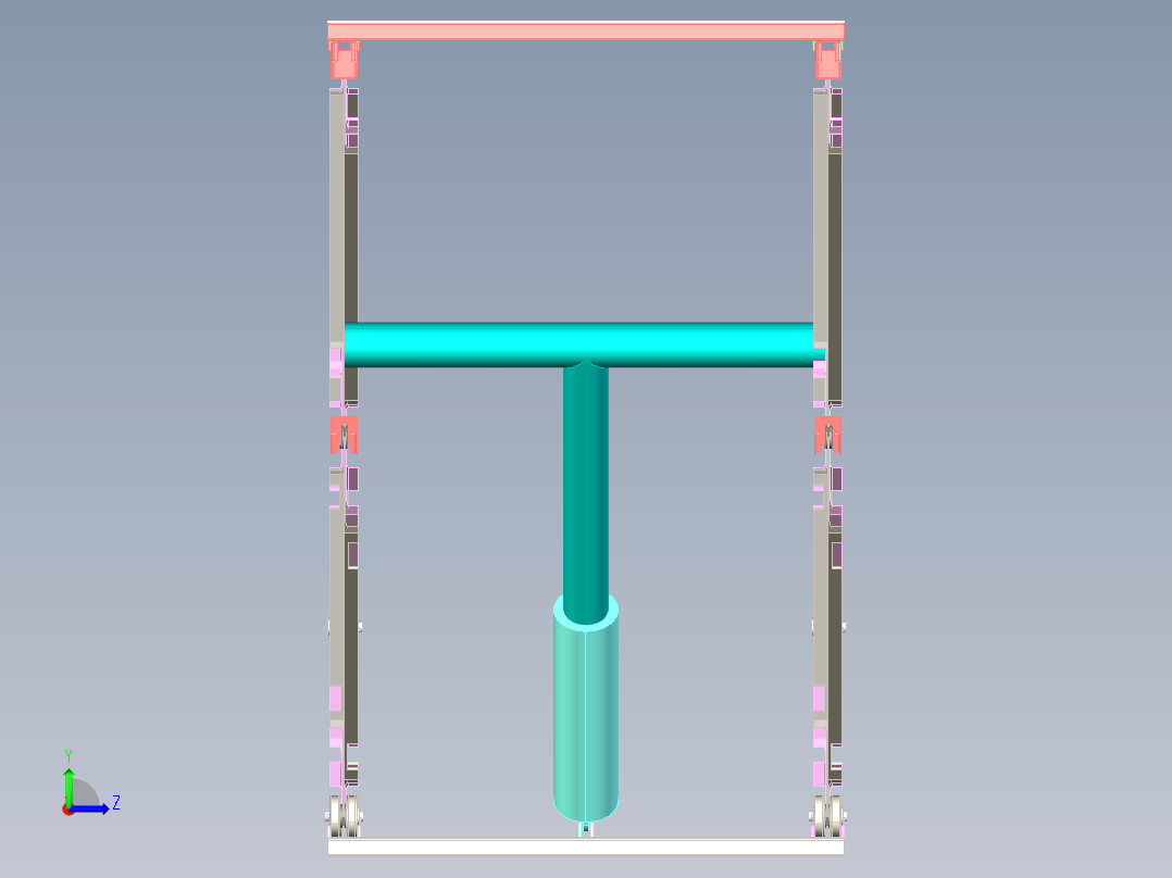 剪叉式升降台总成3D图左视图