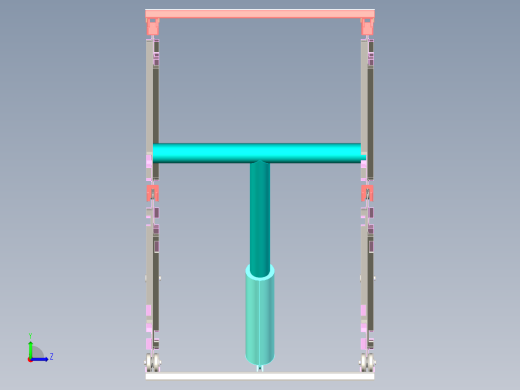 剪叉式升降台总成3D图左视缩略图