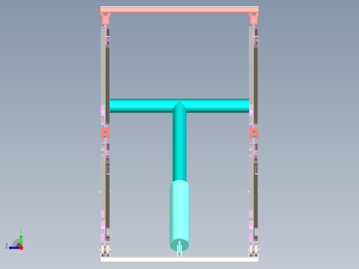 剪叉式升降台总成3D图右视缩略图