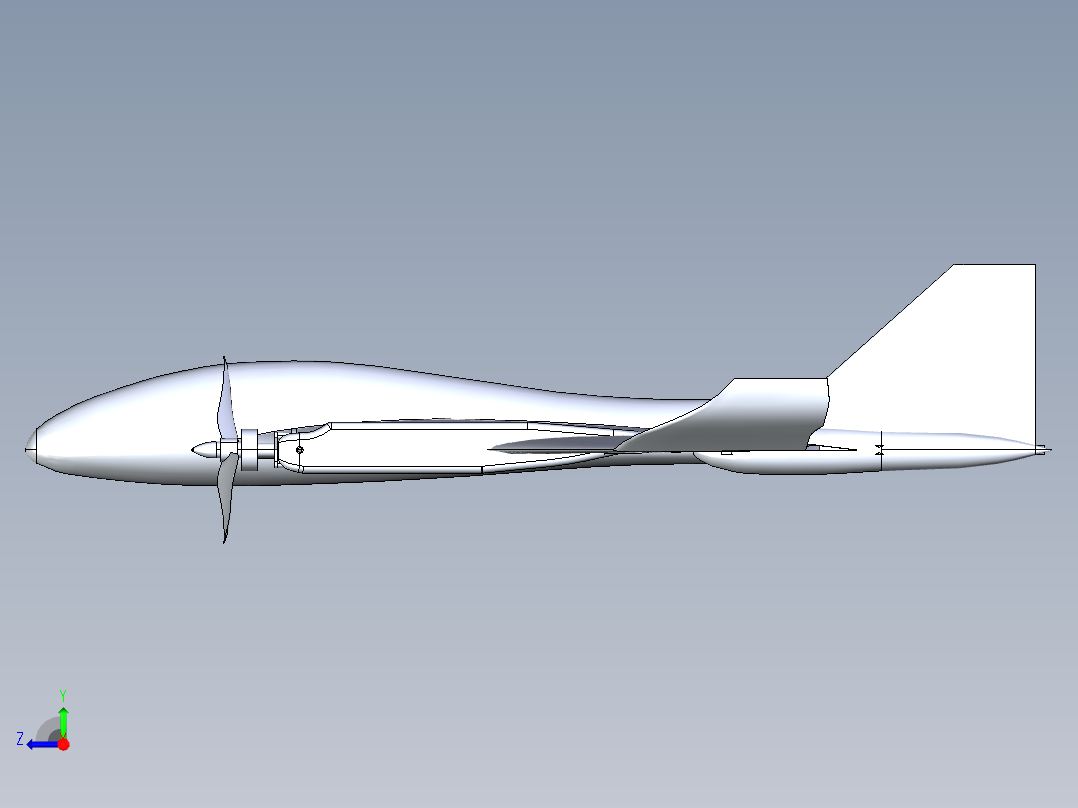 XK 450垂直起降无人机右视图