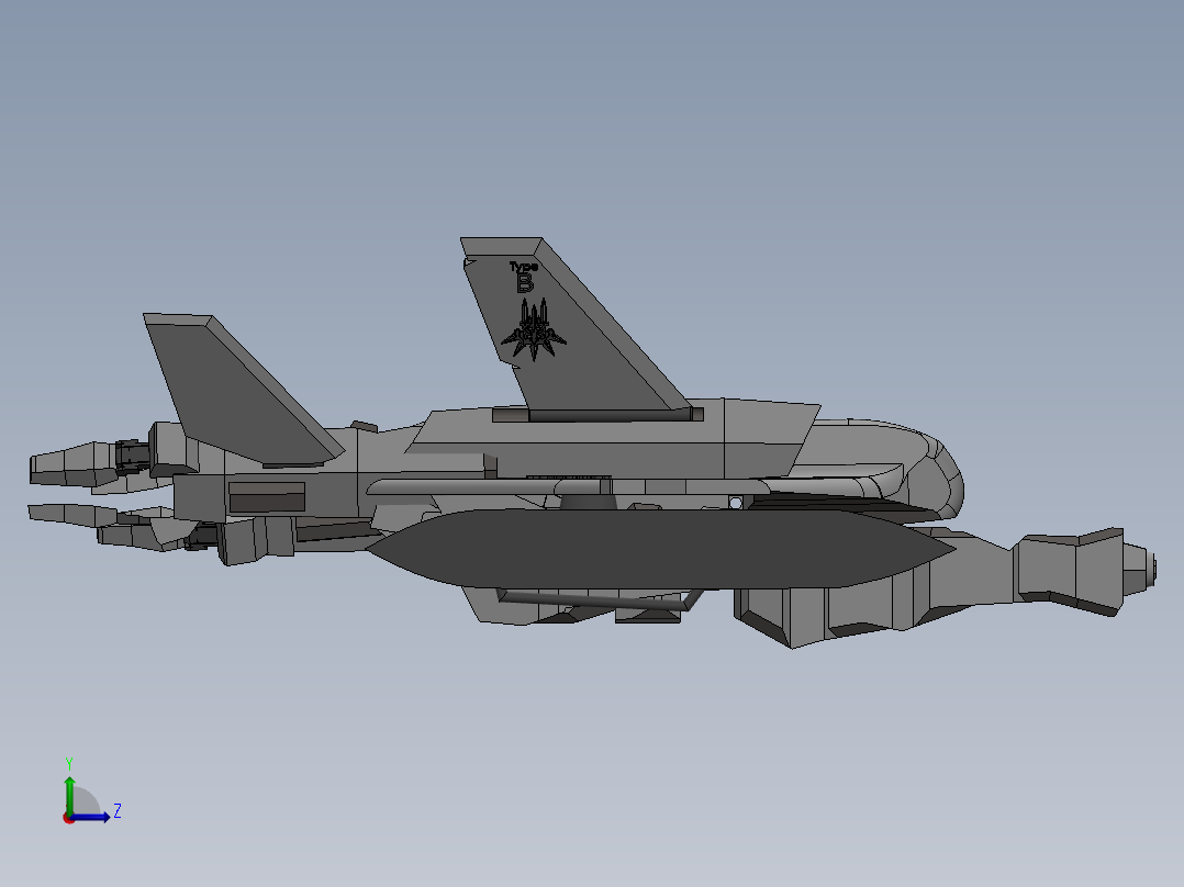宇宙飞船(68)左视图